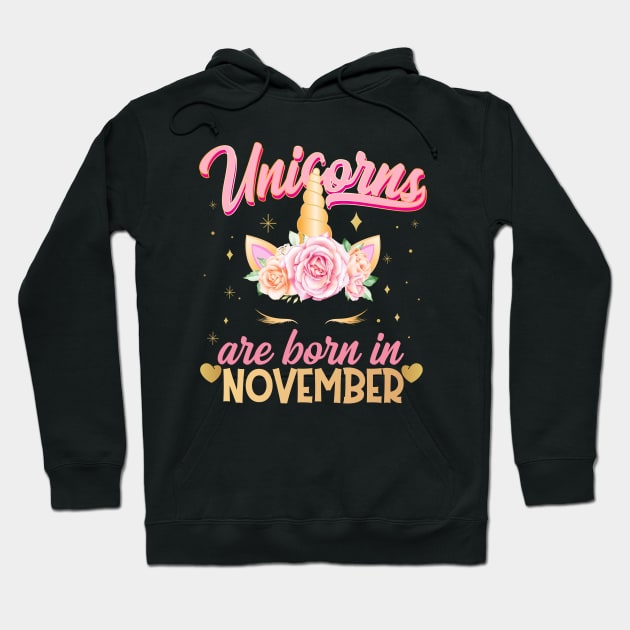 Unicorns Are Born In November T-shirt Hoodie by Eleganto4Tee